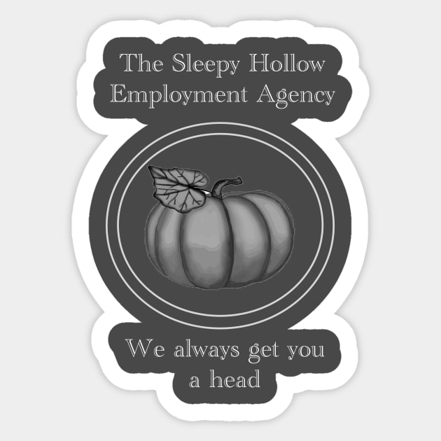 Sleepy Hollow Employment Agency Sticker by ZangDesigns